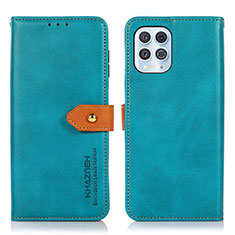 Custodia Portafoglio In Pelle Cover con Supporto N07P per Motorola Moto Edge S 5G Ciano