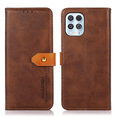 Custodia Portafoglio In Pelle Cover con Supporto N07P per Motorola Moto Edge S 5G Marrone
