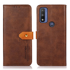 Custodia Portafoglio In Pelle Cover con Supporto N07P per Motorola Moto G Pure Marrone