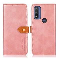 Custodia Portafoglio In Pelle Cover con Supporto N07P per Motorola Moto G Pure Rosa