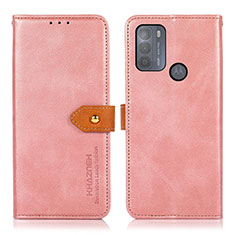 Custodia Portafoglio In Pelle Cover con Supporto N07P per Motorola Moto G50 Rosa