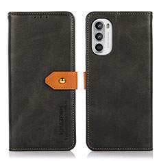 Custodia Portafoglio In Pelle Cover con Supporto N07P per Motorola MOTO G52 Nero