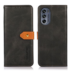 Custodia Portafoglio In Pelle Cover con Supporto N07P per Motorola Moto G62 5G Nero