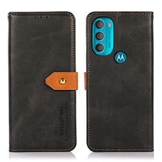 Custodia Portafoglio In Pelle Cover con Supporto N07P per Motorola Moto G71 5G Nero