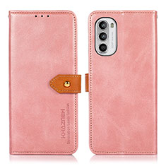 Custodia Portafoglio In Pelle Cover con Supporto N07P per Motorola Moto G82 5G Rosa