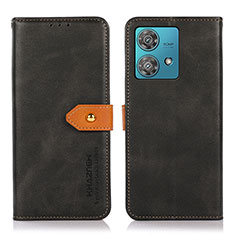 Custodia Portafoglio In Pelle Cover con Supporto N07P per Motorola Moto G84 5G Nero