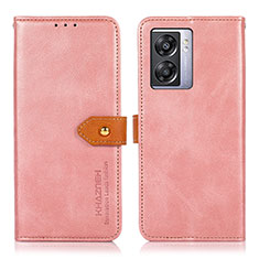 Custodia Portafoglio In Pelle Cover con Supporto N07P per OnePlus Nord N300 5G Rosa