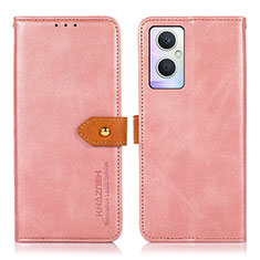 Custodia Portafoglio In Pelle Cover con Supporto N07P per Oppo Reno7 Z 5G Rosa