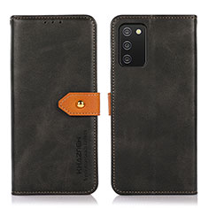Custodia Portafoglio In Pelle Cover con Supporto N07P per Samsung Galaxy A02s Nero