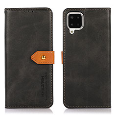 Custodia Portafoglio In Pelle Cover con Supporto N07P per Samsung Galaxy A12 Nacho Nero