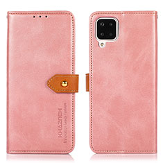Custodia Portafoglio In Pelle Cover con Supporto N07P per Samsung Galaxy A12 Nacho Rosa