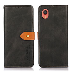 Custodia Portafoglio In Pelle Cover con Supporto N07P per Samsung Galaxy A22 5G SC-56B Nero
