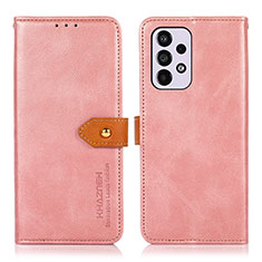 Custodia Portafoglio In Pelle Cover con Supporto N07P per Samsung Galaxy A33 5G Rosa