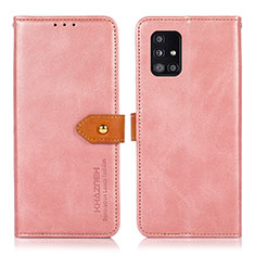 Custodia Portafoglio In Pelle Cover con Supporto N07P per Samsung Galaxy A51 5G Rosa