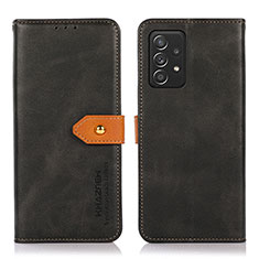 Custodia Portafoglio In Pelle Cover con Supporto N07P per Samsung Galaxy A52s 5G Nero