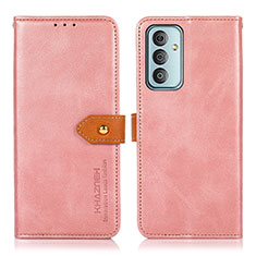 Custodia Portafoglio In Pelle Cover con Supporto N07P per Samsung Galaxy F13 4G Rosa