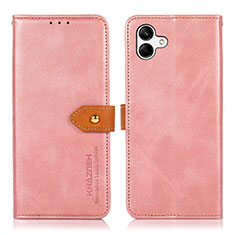 Custodia Portafoglio In Pelle Cover con Supporto N07P per Samsung Galaxy M04 Rosa