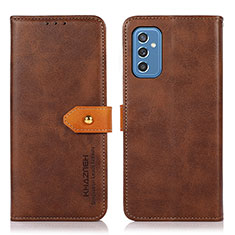 Custodia Portafoglio In Pelle Cover con Supporto N07P per Samsung Galaxy M52 5G Marrone
