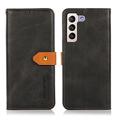 Custodia Portafoglio In Pelle Cover con Supporto N07P per Samsung Galaxy S21 5G Nero