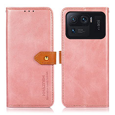 Custodia Portafoglio In Pelle Cover con Supporto N07P per Xiaomi Mi 11 Ultra 5G Rosa