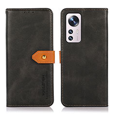 Custodia Portafoglio In Pelle Cover con Supporto N07P per Xiaomi Mi 12 Pro 5G Nero