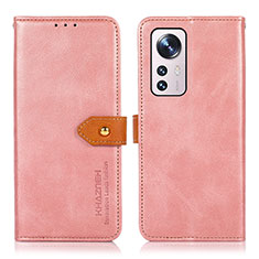 Custodia Portafoglio In Pelle Cover con Supporto N07P per Xiaomi Mi 12 Pro 5G Rosa