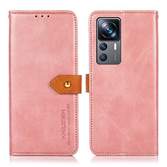 Custodia Portafoglio In Pelle Cover con Supporto N07P per Xiaomi Mi 12T 5G Rosa