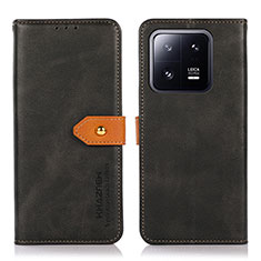 Custodia Portafoglio In Pelle Cover con Supporto N07P per Xiaomi Mi 13 5G Nero
