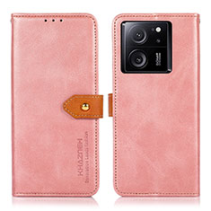 Custodia Portafoglio In Pelle Cover con Supporto N07P per Xiaomi Mi 13T 5G Rosa