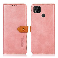Custodia Portafoglio In Pelle Cover con Supporto N07P per Xiaomi Redmi 10A 4G Rosa