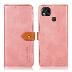 Custodia Portafoglio In Pelle Cover con Supporto N07P per Xiaomi Redmi 9C NFC Rosa