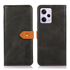 Custodia Portafoglio In Pelle Cover con Supporto N07P per Xiaomi Redmi Note 12 Pro 5G Nero
