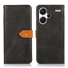 Custodia Portafoglio In Pelle Cover con Supporto N07P per Xiaomi Redmi Note 13 Pro+ Plus 5G Nero