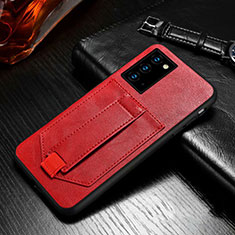 Custodia Portafoglio In Pelle Cover con Supporto N08 per Samsung Galaxy Note 20 5G Rosso