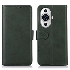 Custodia Portafoglio In Pelle Cover con Supporto N08P per Huawei Nova 11 Pro Verde