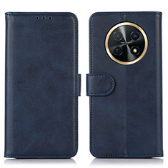 Custodia Portafoglio In Pelle Cover con Supporto N08P per Huawei Nova Y91 Blu
