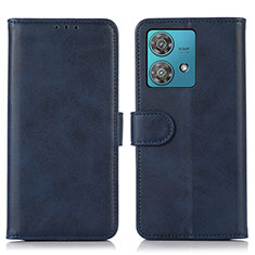 Custodia Portafoglio In Pelle Cover con Supporto N08P per Motorola Moto G84 5G Blu