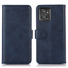 Custodia Portafoglio In Pelle Cover con Supporto N08P per Motorola ThinkPhone 5G Blu