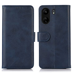Custodia Portafoglio In Pelle Cover con Supporto N08P per Xiaomi Redmi 13C Blu
