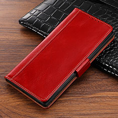 Custodia Portafoglio In Pelle Cover con Supporto P01 per Samsung Galaxy Note 10 5G Rosso