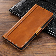 Custodia Portafoglio In Pelle Cover con Supporto P01 per Samsung Galaxy Note 10 Arancione