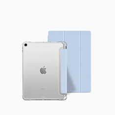 Custodia Portafoglio In Pelle Cover con Supporto P04 per Apple iPad 10.2 (2019) Cielo Blu