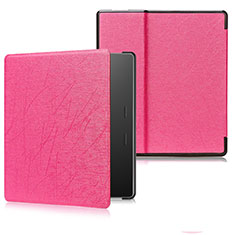Custodia Portafoglio In Pelle Cover con Supporto per Amazon Kindle Oasis 7 inch Rosa Caldo