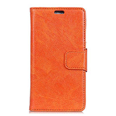 Custodia Portafoglio In Pelle Cover con Supporto per Asus Zenfone 5 ZS620KL Arancione