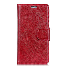 Custodia Portafoglio In Pelle Cover con Supporto per Asus Zenfone Max ZB555KL Rosso
