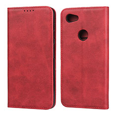 Custodia Portafoglio In Pelle Cover con Supporto per Google Pixel 3a XL Rosso