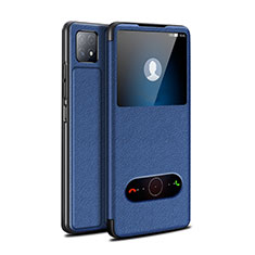 Custodia Portafoglio In Pelle Cover con Supporto per Huawei Enjoy 20 5G Blu