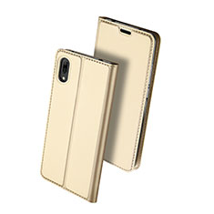 Custodia Portafoglio In Pelle Cover con Supporto per Huawei Enjoy 9 Oro