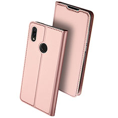Custodia Portafoglio In Pelle Cover con Supporto per Huawei Enjoy 9 Plus Oro Rosa