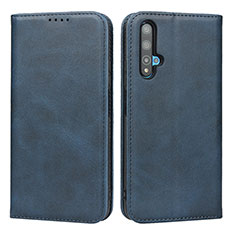 Custodia Portafoglio In Pelle Cover con Supporto per Huawei Honor 20S Blu